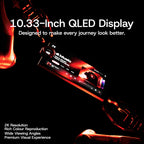 10.33-inch QLED display with 2K resolution, rich color, wide viewing angles, and premium visual experience.